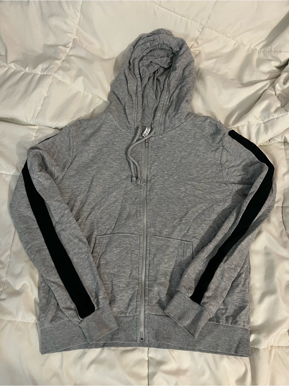 H&M Light Gray Full-Zip Hoodie